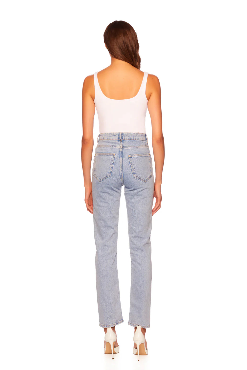 Susana Monaco's Essential Everyday Tank paired with jeans and heels