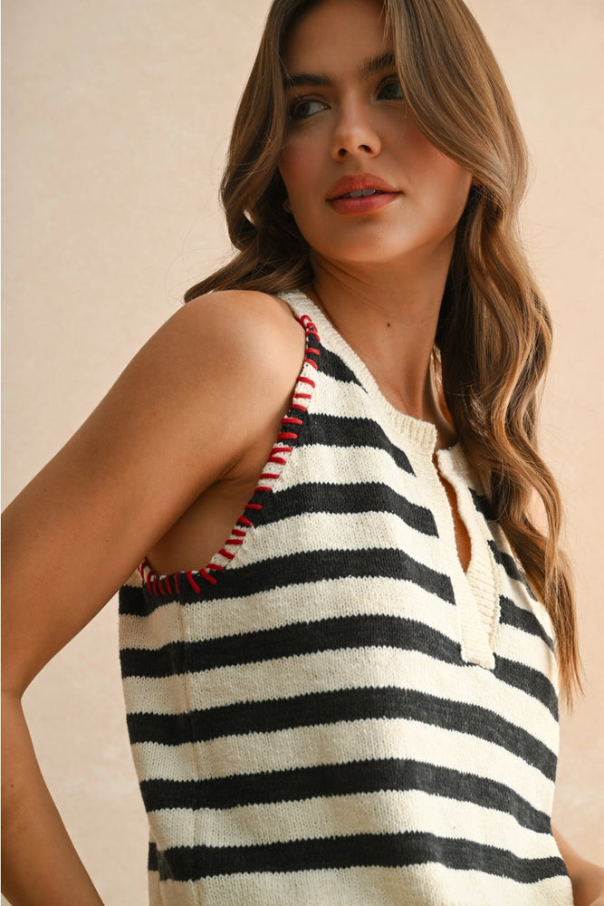 最終値下THEREDTHREAD S open knit tops heart THEREDTHREAD / ザレッドスレッド】S open knit tops heart