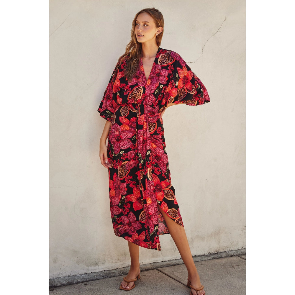 This resort-ready dress at Harbour Thread is as dreamy as your next vacation, with bold botanicals and a relaxed fit that cinches at the waist.