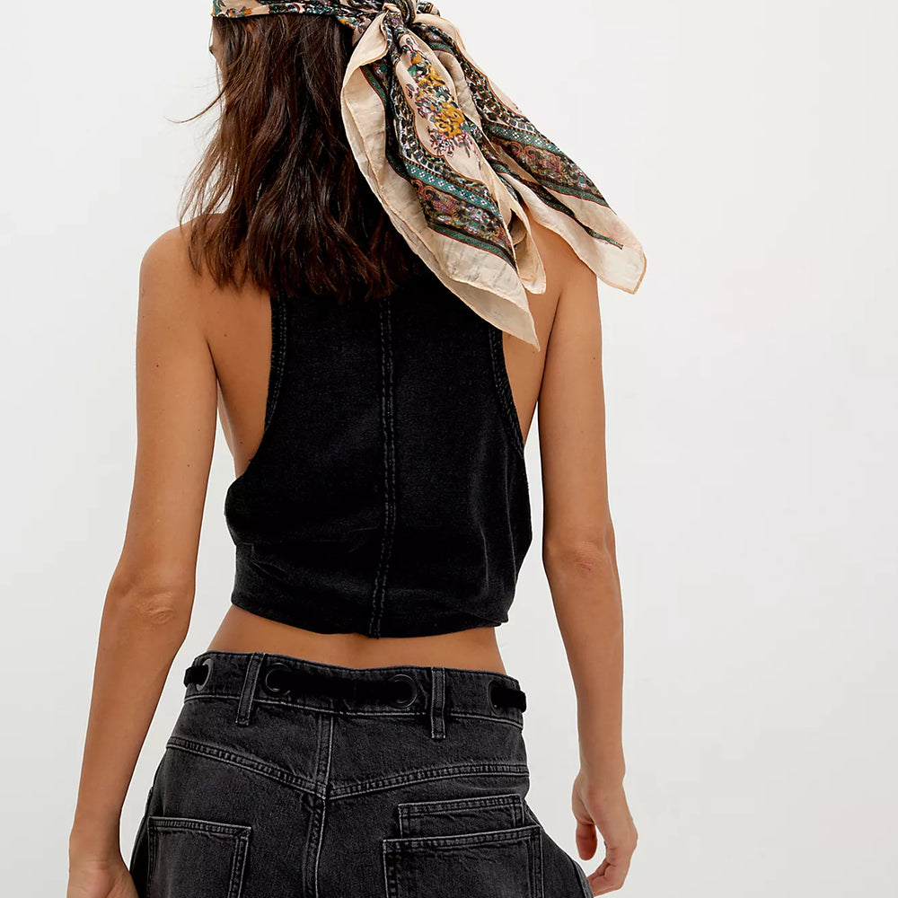 
                      
                        Black cutoff shorts
                      
                    