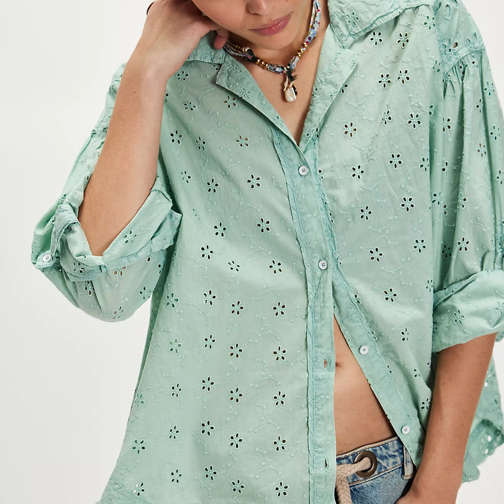 
                      
                        Free People Mae Washed Eyelet Shirt
                      
                    