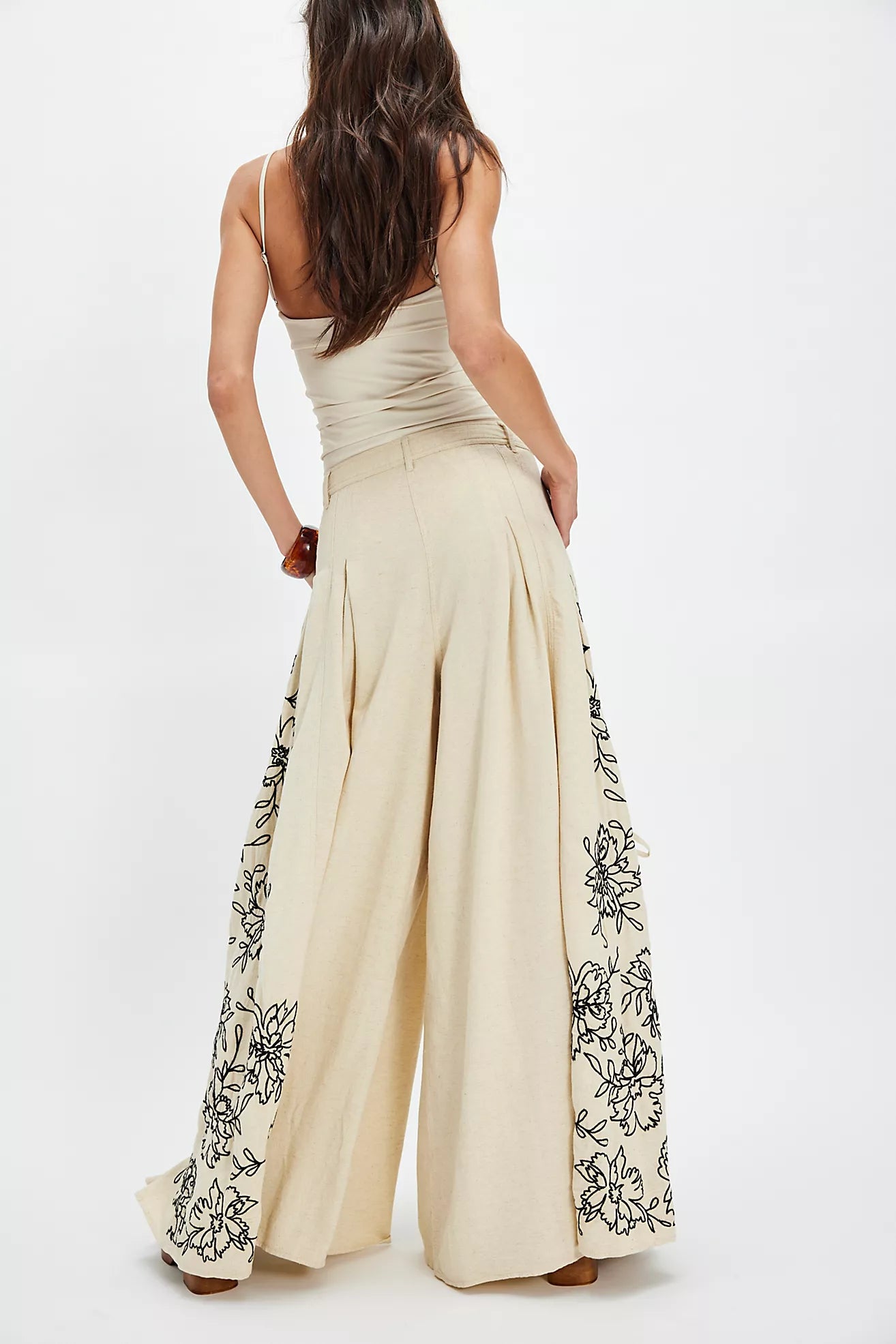 Free People What You Know Embroidered Pants