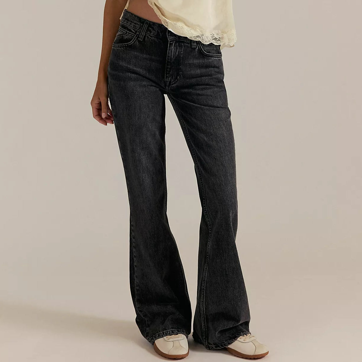 Free People  West Coast Relaxed Flare Jeans