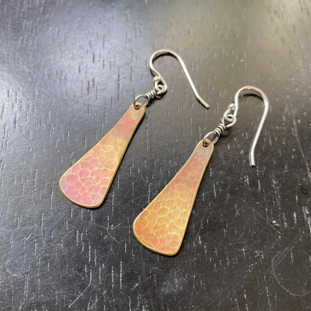 Small Brass Taper Earrings by Jennifer Kahn Jewelry