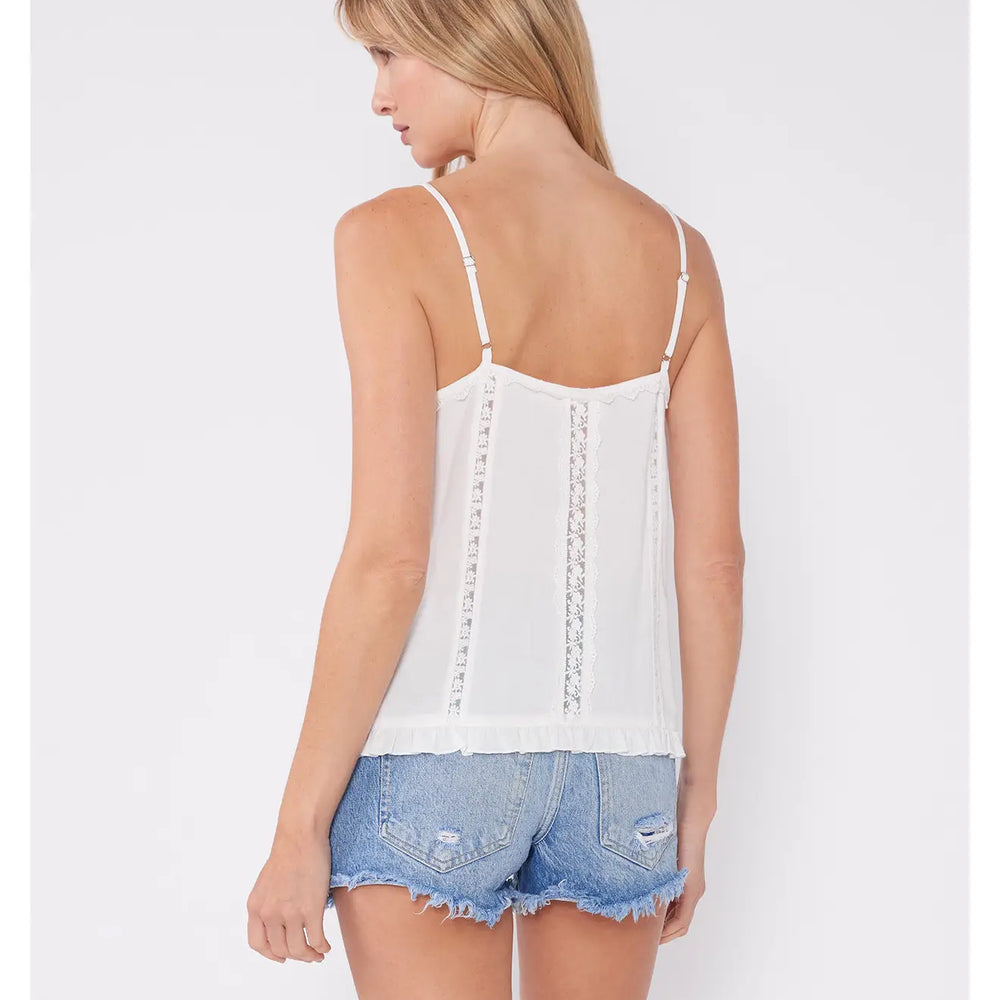 Spaghetti Strap Lace Trim Tank Top | Harbour Thread