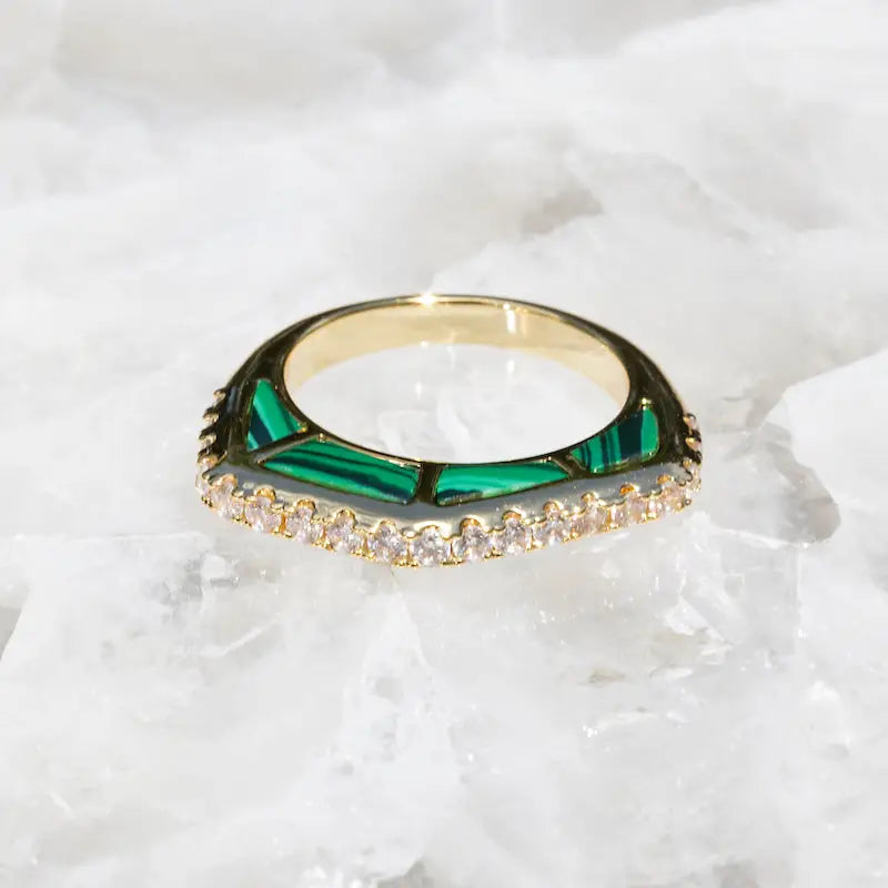 Native Gem Enigma Malachite Rings - Assorted Sizes
