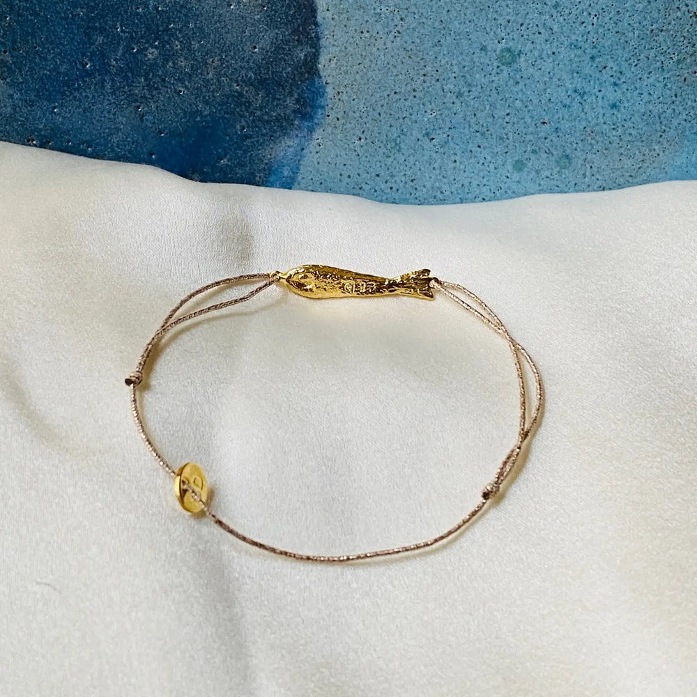 The Ablette Gold Plated Fish Bracelet by Sophie Deschamps Bijoux