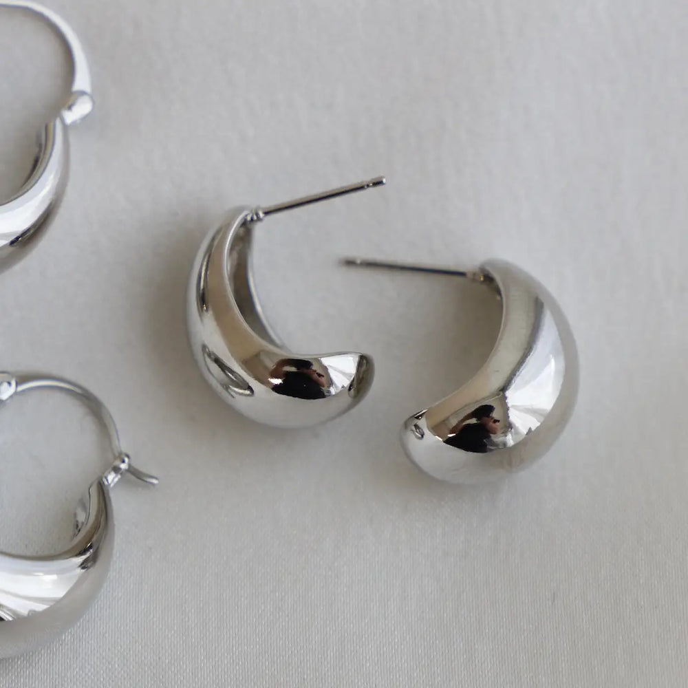 The Katie Waltman Jewelry Silver Bonnie Chunky Teardrop Studs