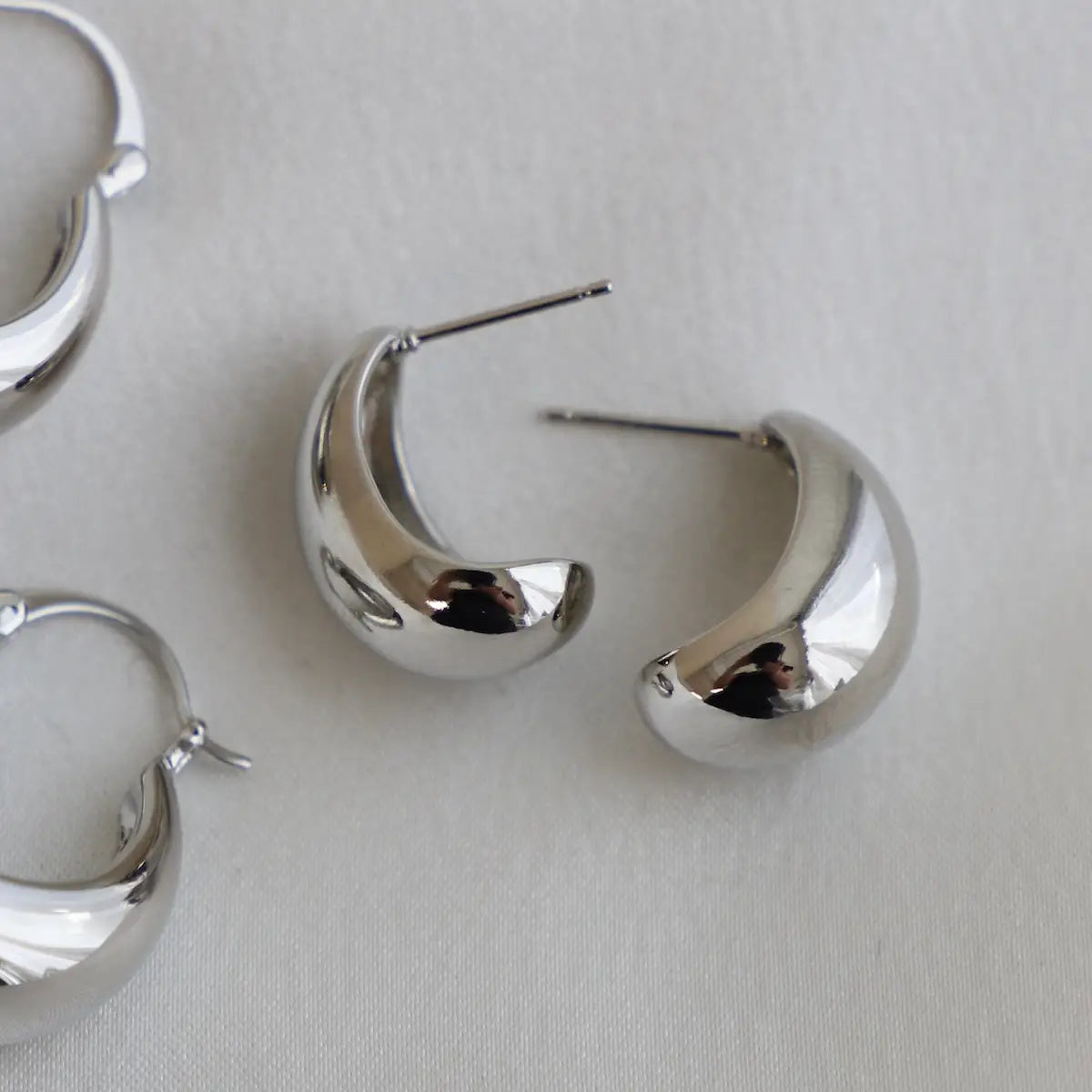 The Katie Waltman Jewelry Silver Bonnie Chunky Teardrop Studs