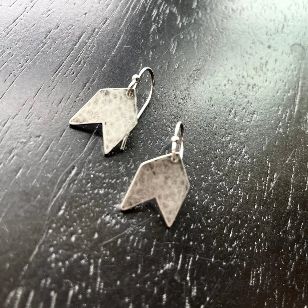 Jennifer Kahn Tiny Silver Chevron Earrings