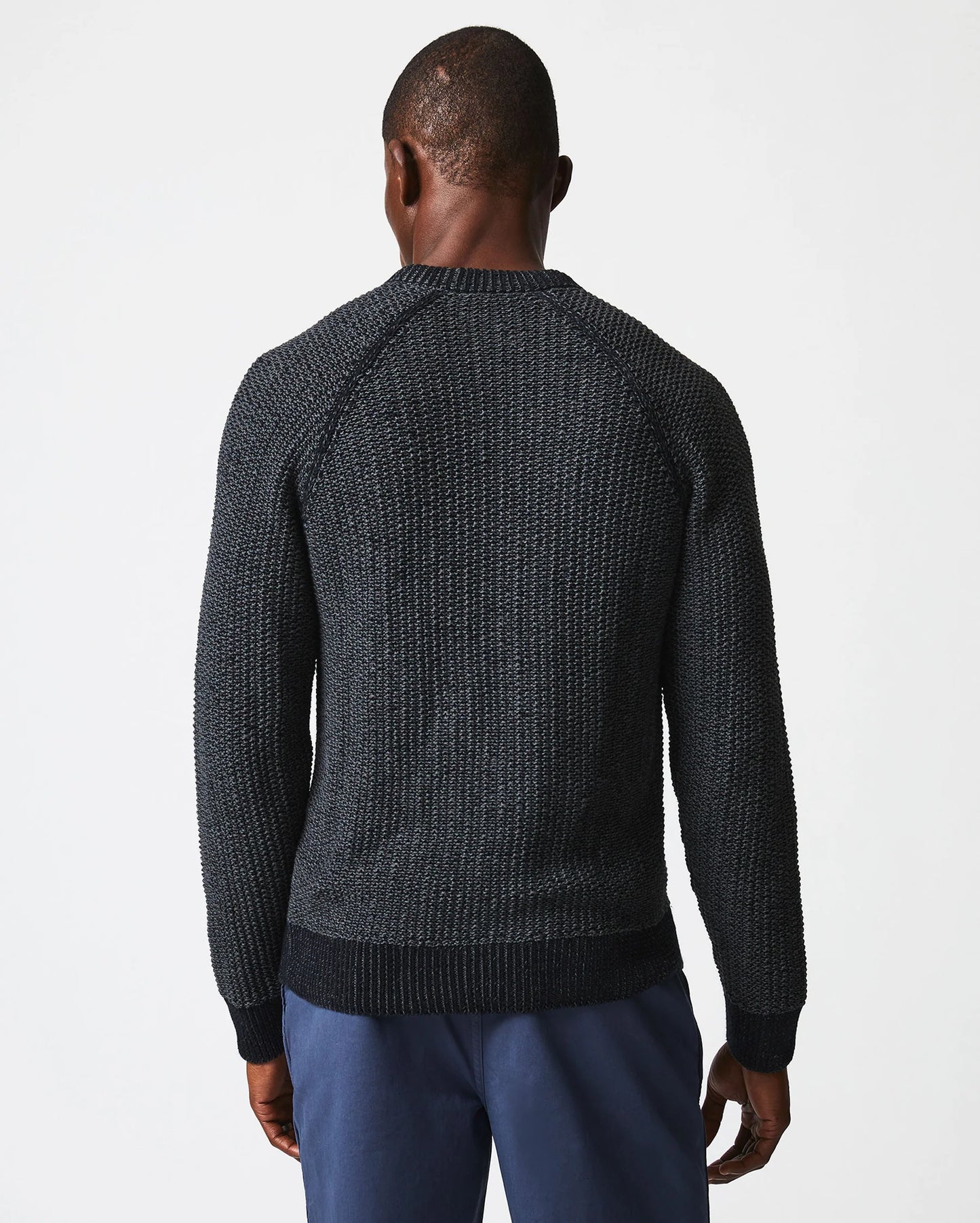 Load image into Gallery viewer, Billy Reid Marled Crewneck Sweater - Black
