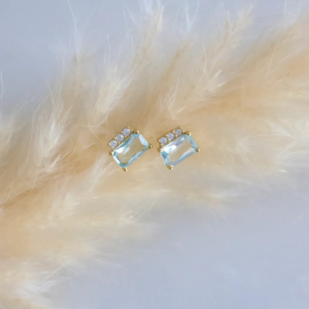 Find the Aquamarine Quartz Stud Earrings by Mesa Blue at Harbour Thread