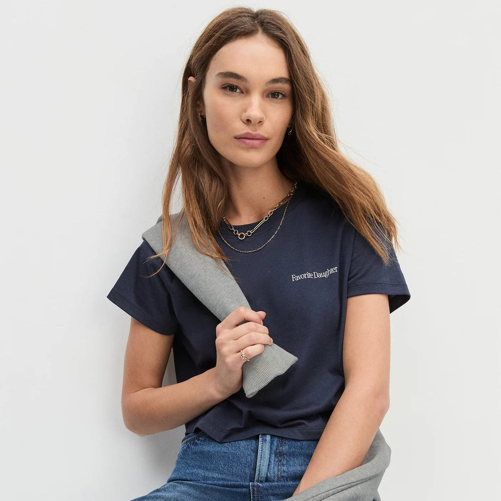 Favorite Daughter Cropped Logo Tee