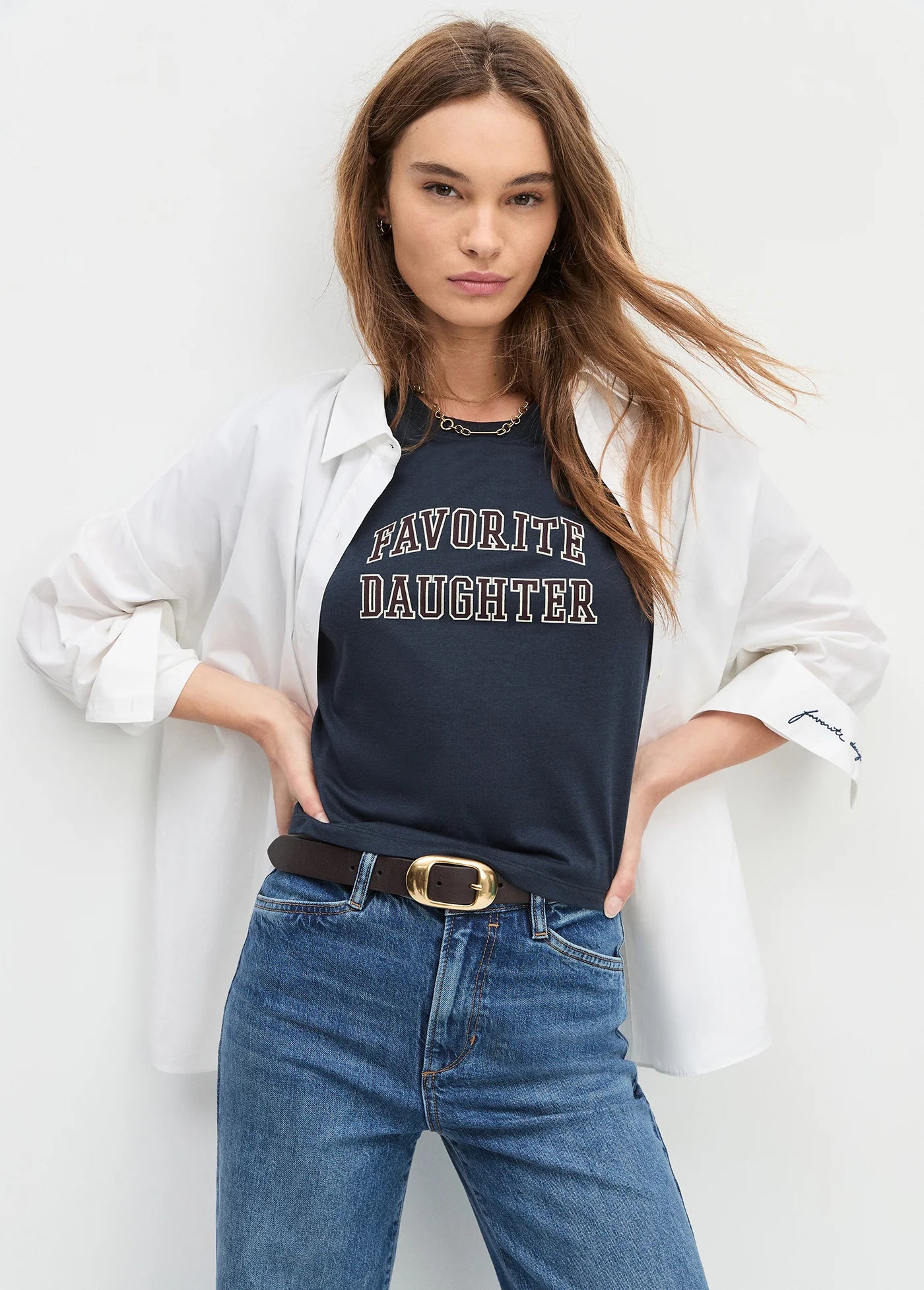 The Cropped Collegiate Tee is the kind of shirt you can wear anywhere, with anything. Find yours at Harbour Thread boutique in Burlington, VT. 