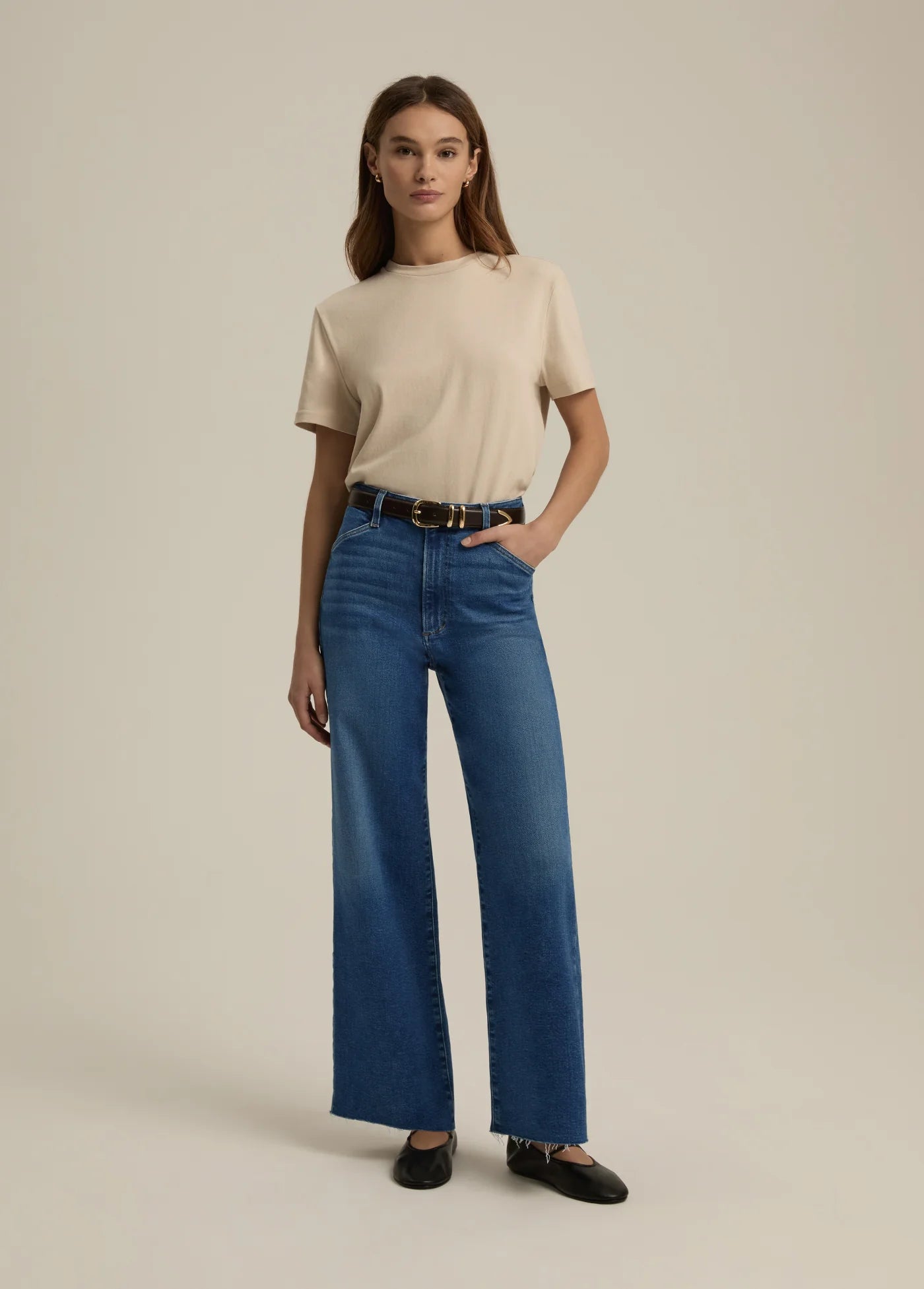 Favorite Daughter Mischa Super High Rise Wide Leg Ankle
