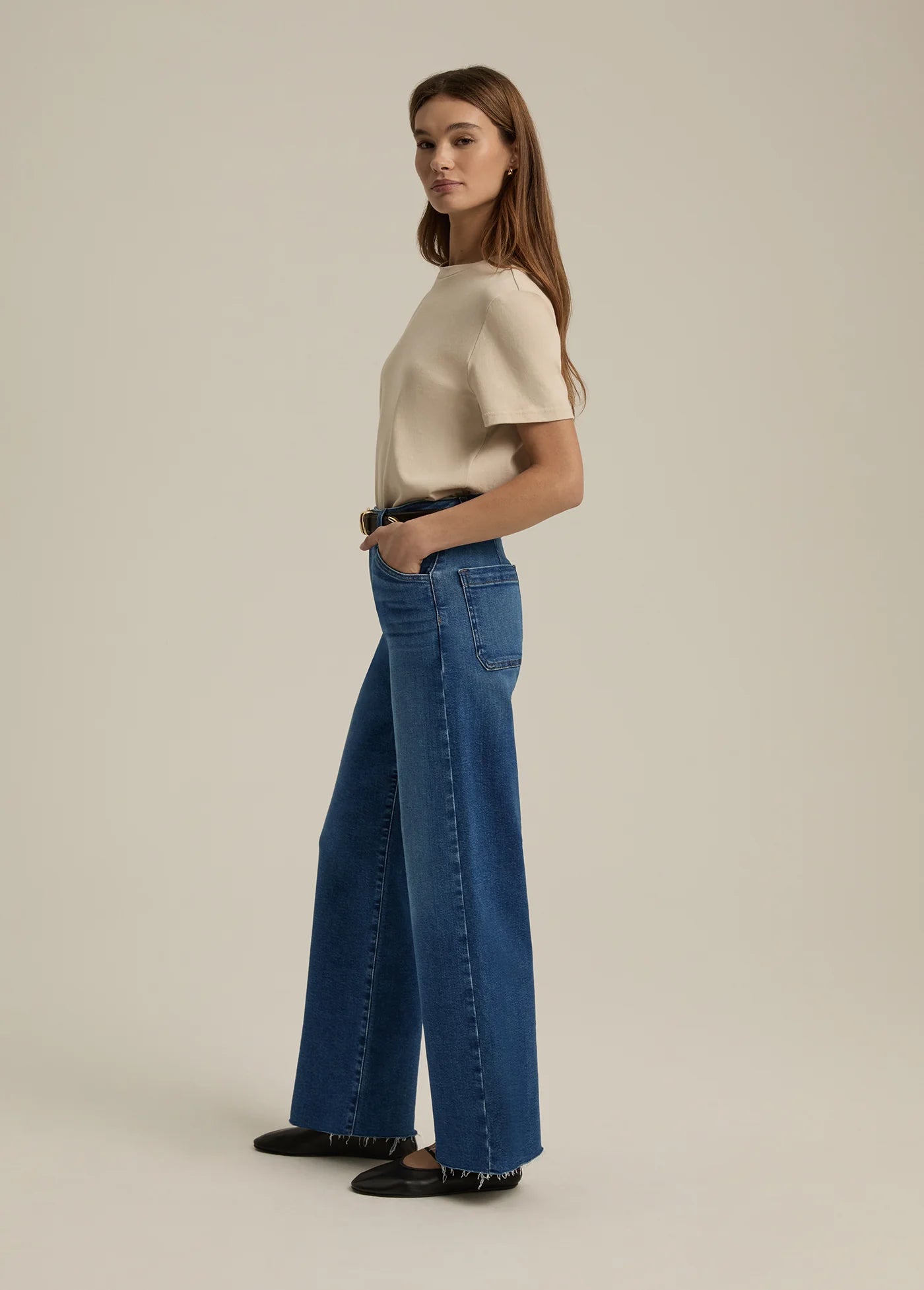 Favorite Daughter Mischa Super High Rise Wide Leg Ankle
