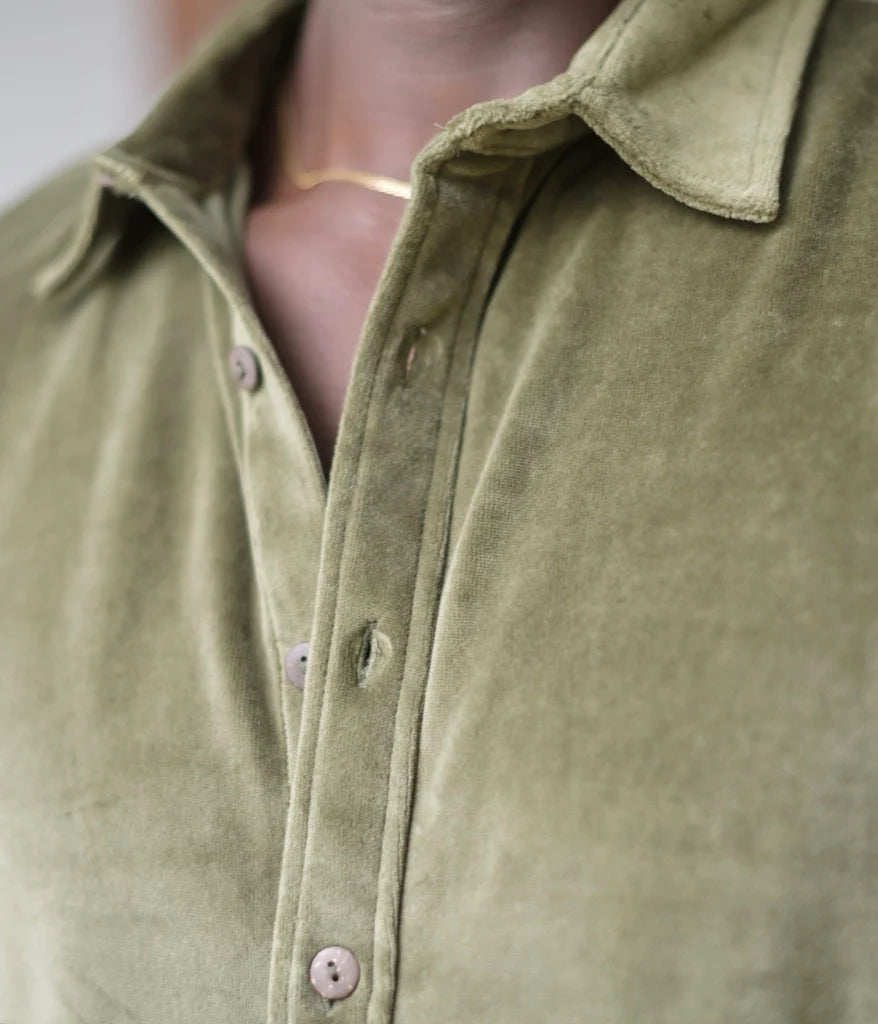 One World Brothers Shaken Not Stirred Velvet Shirt