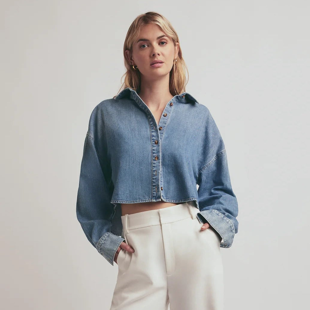 The Favorite Daughter Crop Ex-Boyfriend Shirt