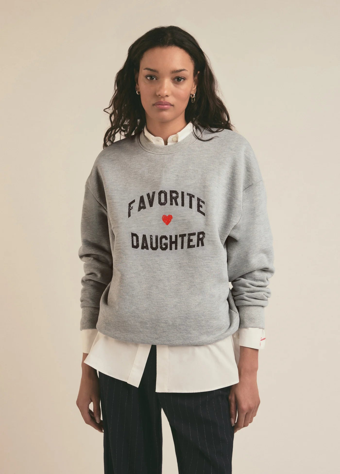The Heart Logo Sweatshirt will be your new favorite cozy layer, with clean branding and a just right fit. Find it at Harbour Thread boutique in Burlington, VT!