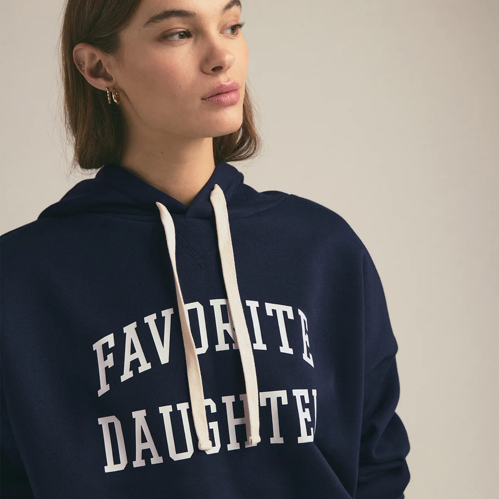 The Favorite Daughter Collegiate Hoodie will be your new favorite cozy layer with its perfectly oversized fit. Find yours at Harbour Thread in Burlington, VT!