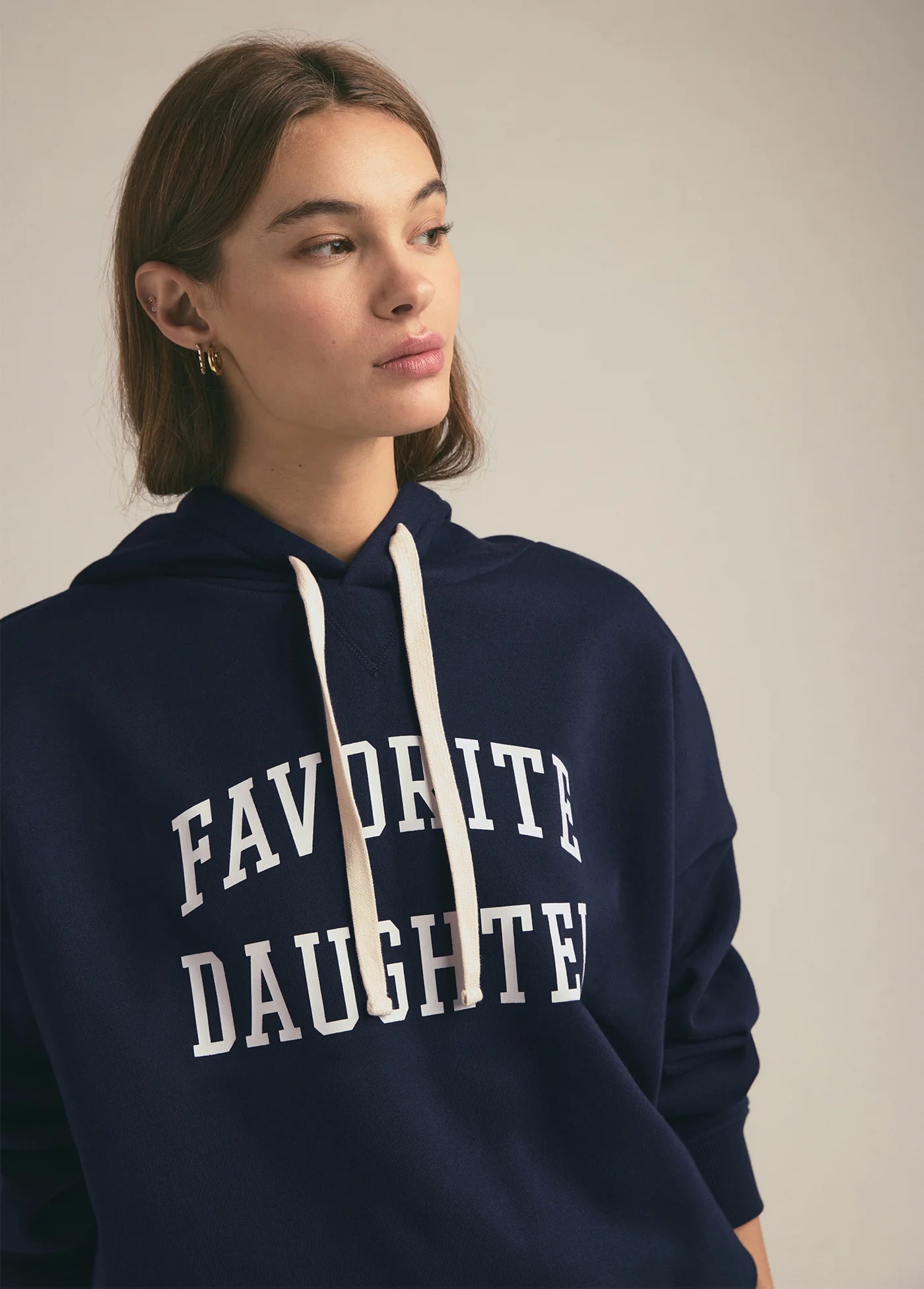 The Favorite Daughter Collegiate Hoodie will be your new favorite cozy layer with its perfectly oversized fit. Find yours at Harbour Thread in Burlington, VT!