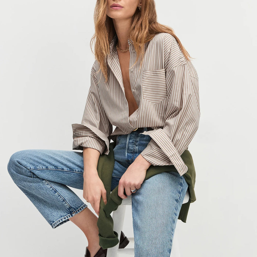 The Beau Shirt offers the ideal oversized fit that's perfect for tying, tucking or wearing loose. Pick yours up at Harbour Thread boutique in Burlington, VT. 