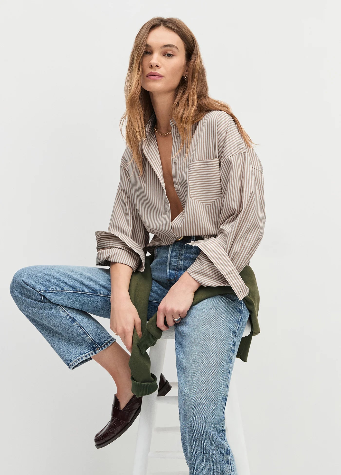 The Beau Shirt offers the ideal oversized fit that's perfect for tying, tucking or wearing loose. Pick yours up at Harbour Thread boutique in Burlington, VT. 