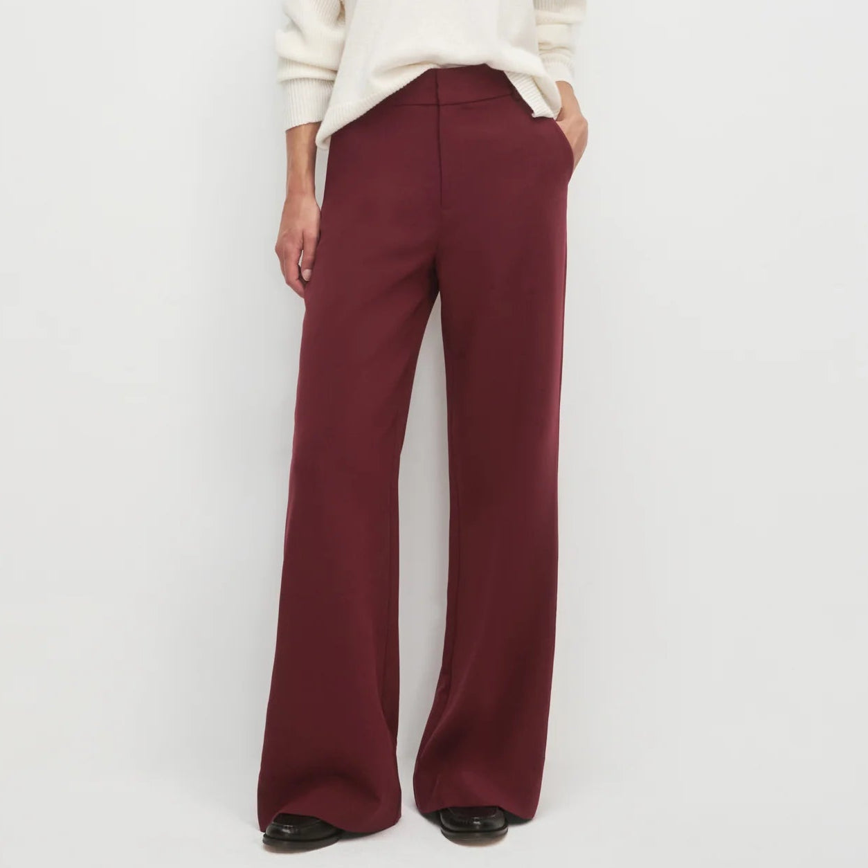 Maroon wide-leg pants by Favorite Daughter