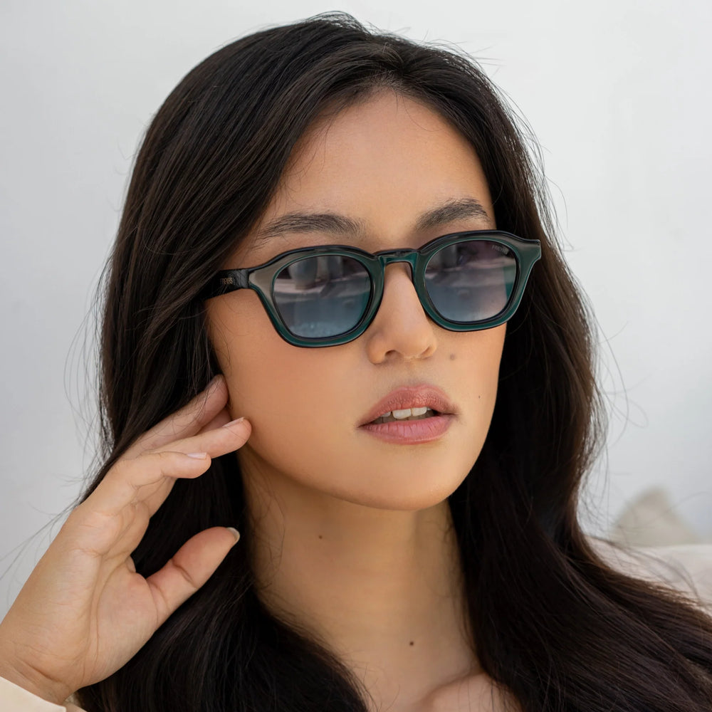 Enjoy style and high-end craftsmanship when you wear the FREYRS Blake Acetate Unisex Round Sunglasses, available at Harbour Thread boutique.