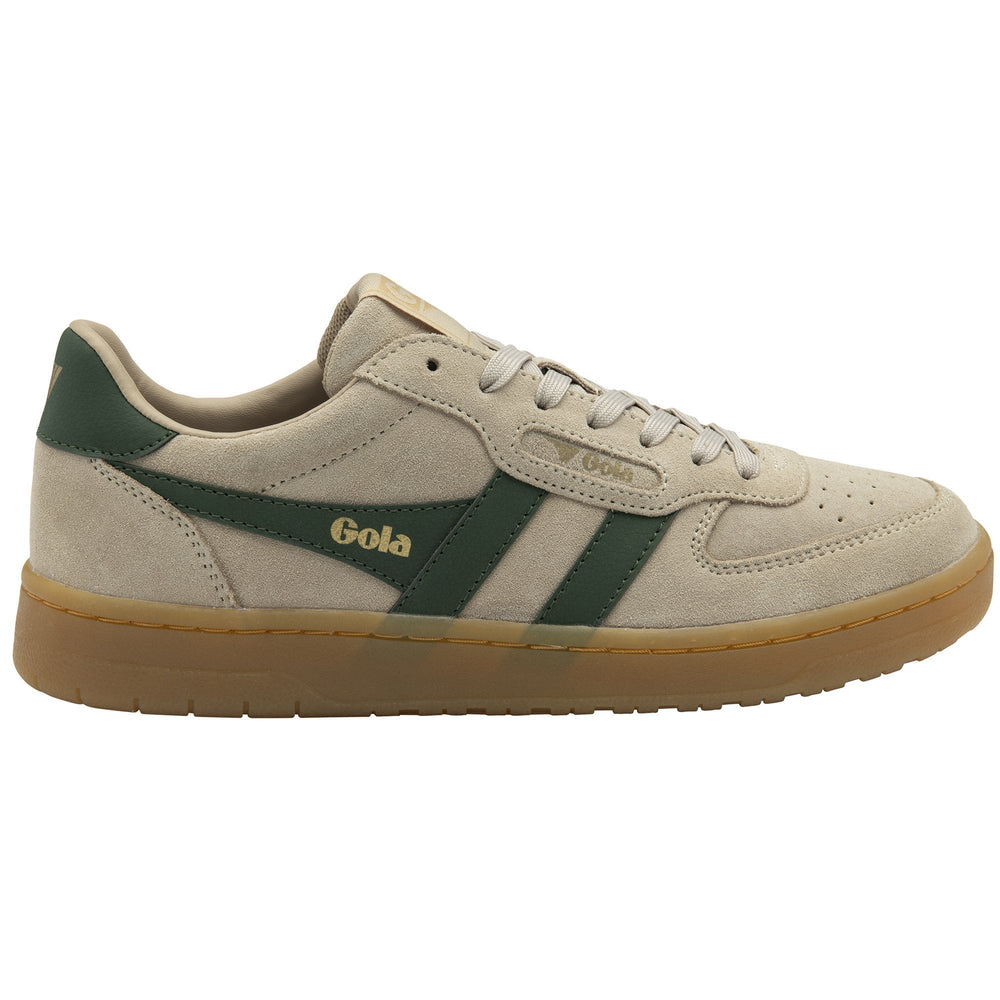The Gola Classics Women's Hawk Suede '86 Sneakers in Bone/Evergreen/Gum
