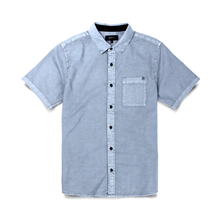 Roark Made To Fade Short Sleeve Woven in Washed Slate