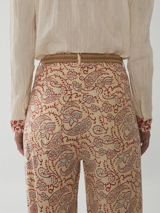 Back view of the Maison Hotel Indira Pant in the print Elvis Paisley