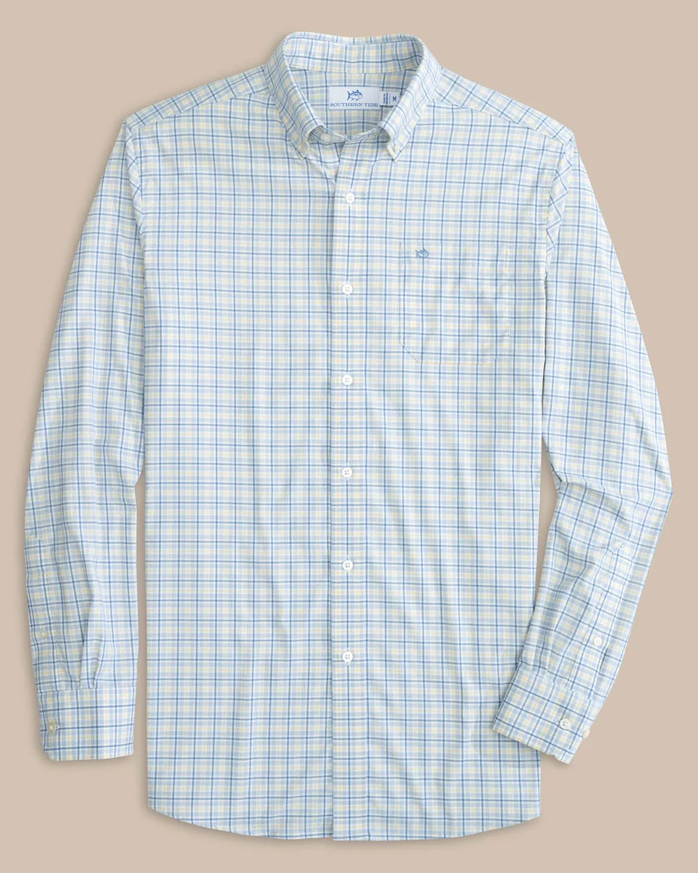 Southern Tide's Intercoastal Falls Park Plaid Sport Shirt in the color Coronet Blue