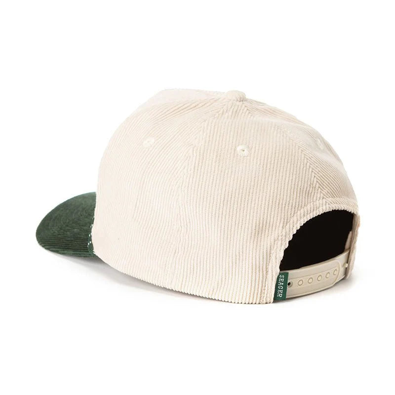 Beige cap with green bill from Seager