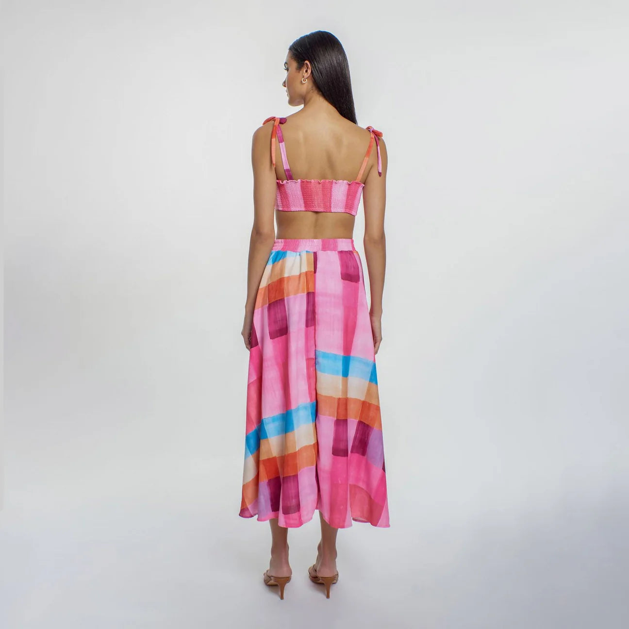 Back view of the Summer Sailing Paula Midi Skirt by Peixoto