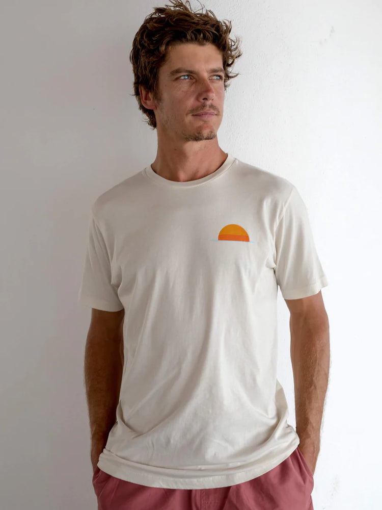 
                      
                        Man wearing Mollusk's Realize Tee 
                      
                    