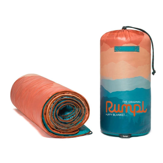 Rumpl's Original Puffy Blanket (1 Person) in the color Rocky Mountain Sunset Fade