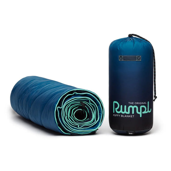 Rumpl's Original Puffy Blanket (1 Person) in the color Ocean Fade