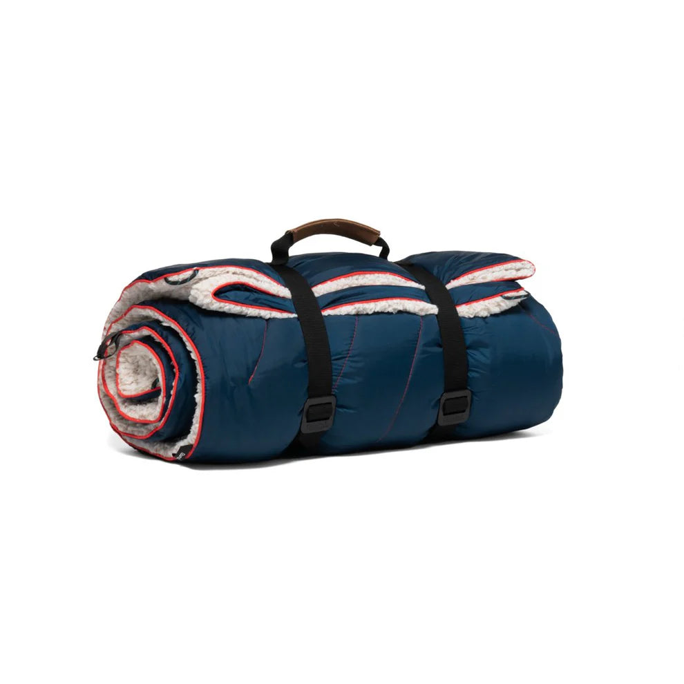 Find comfort anywhere you go when you take the Rumpl Sherpa Puffy Blanket with you. Find yours at Harbour Thread in Burlington, VT!