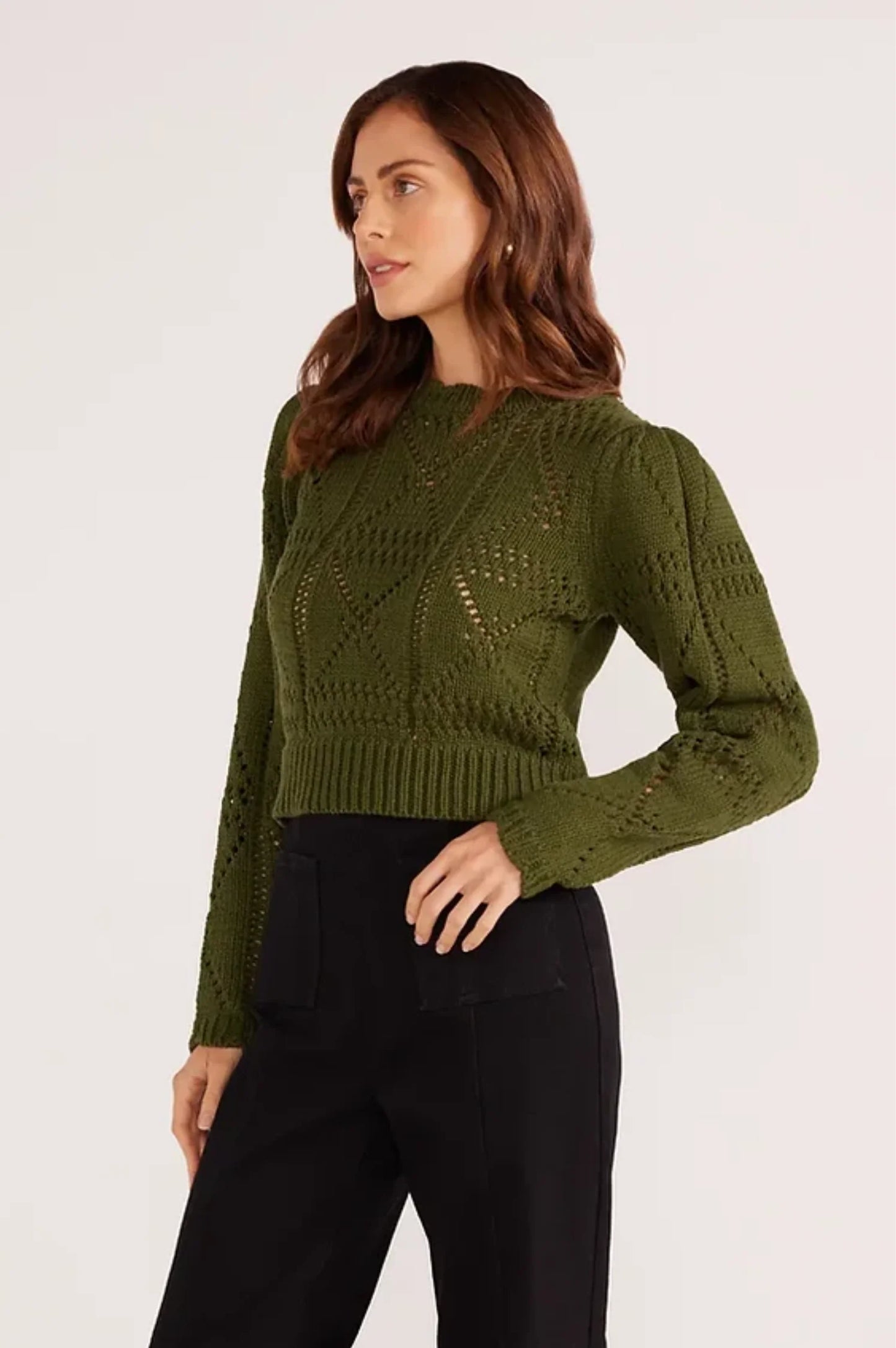 MINKPINK Sally Pointelle Knit Jumper