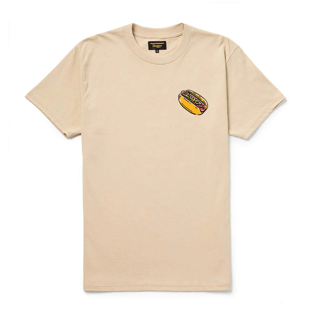 Stay hot in the Backyard Tee by Seager, available at Harbour Thread men's store. 