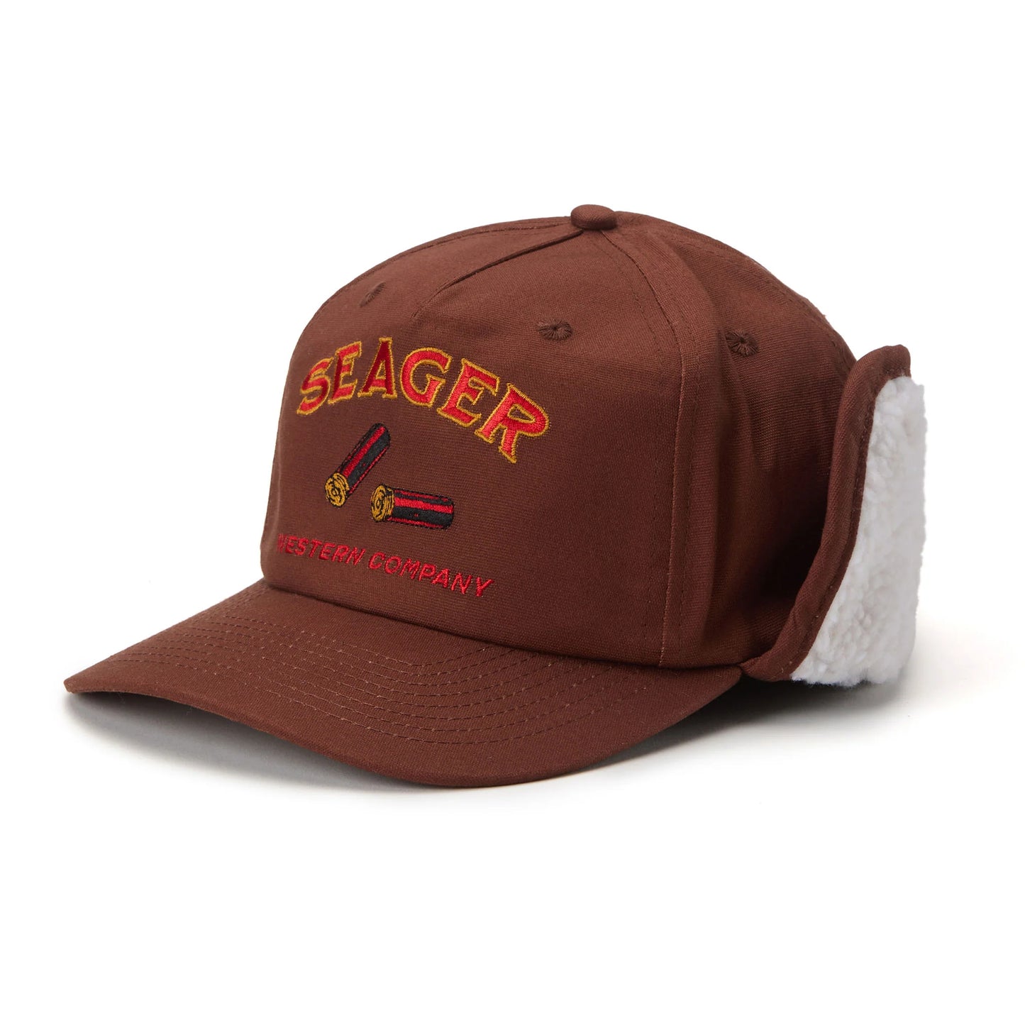 Find the brown Gone Huntin' Flapjack Cap by Seager at Harbour Thread