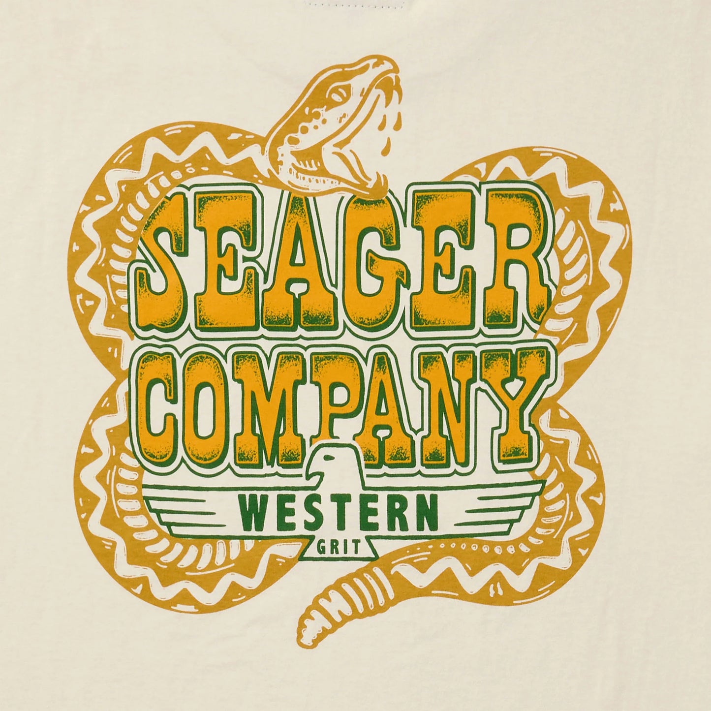 Seager Company Western Grit t-shirt graphic for the Rattler Tee