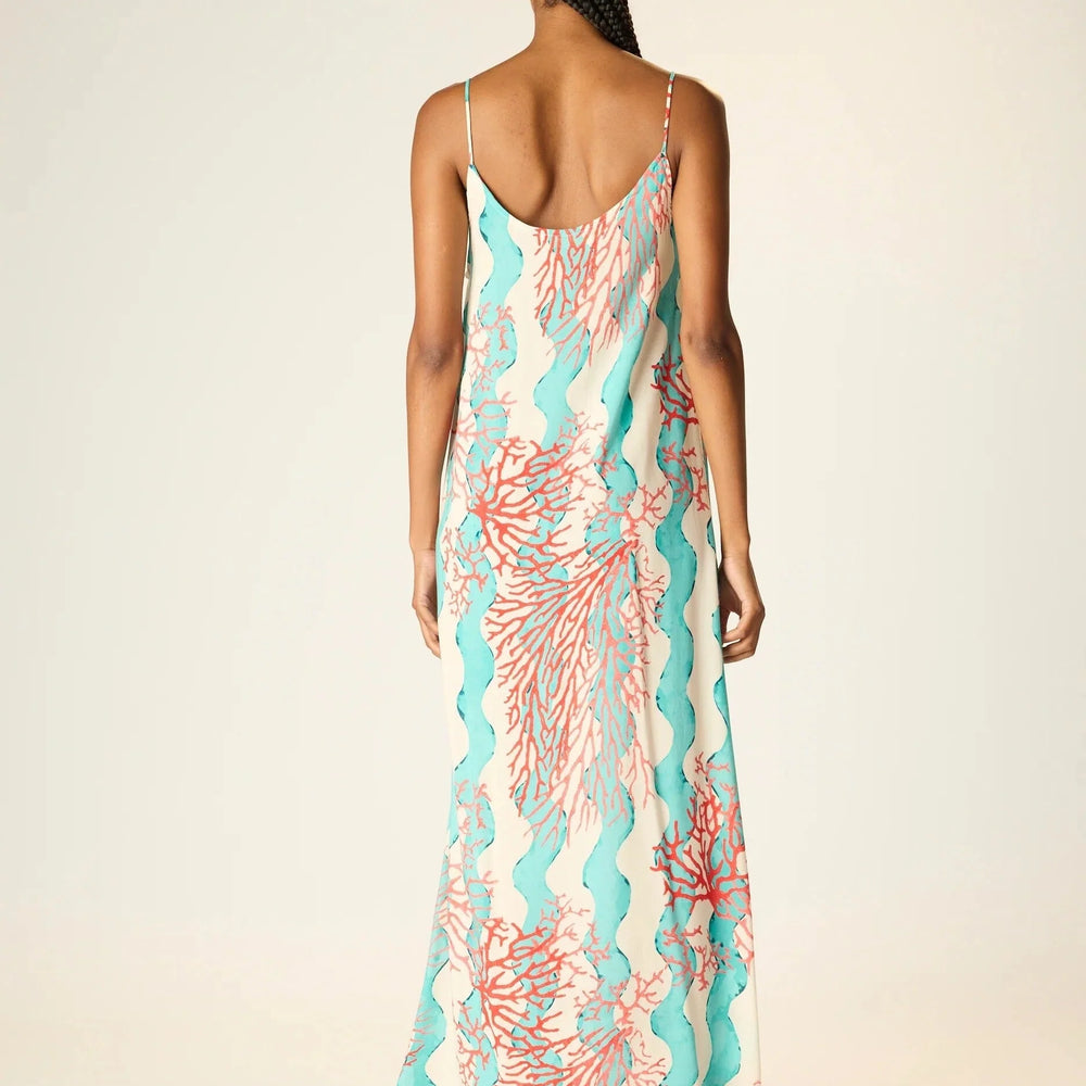 
                      
                        The Heather Maxi in Coral Wave Turquoise by Natalie Martin
                      
                    
