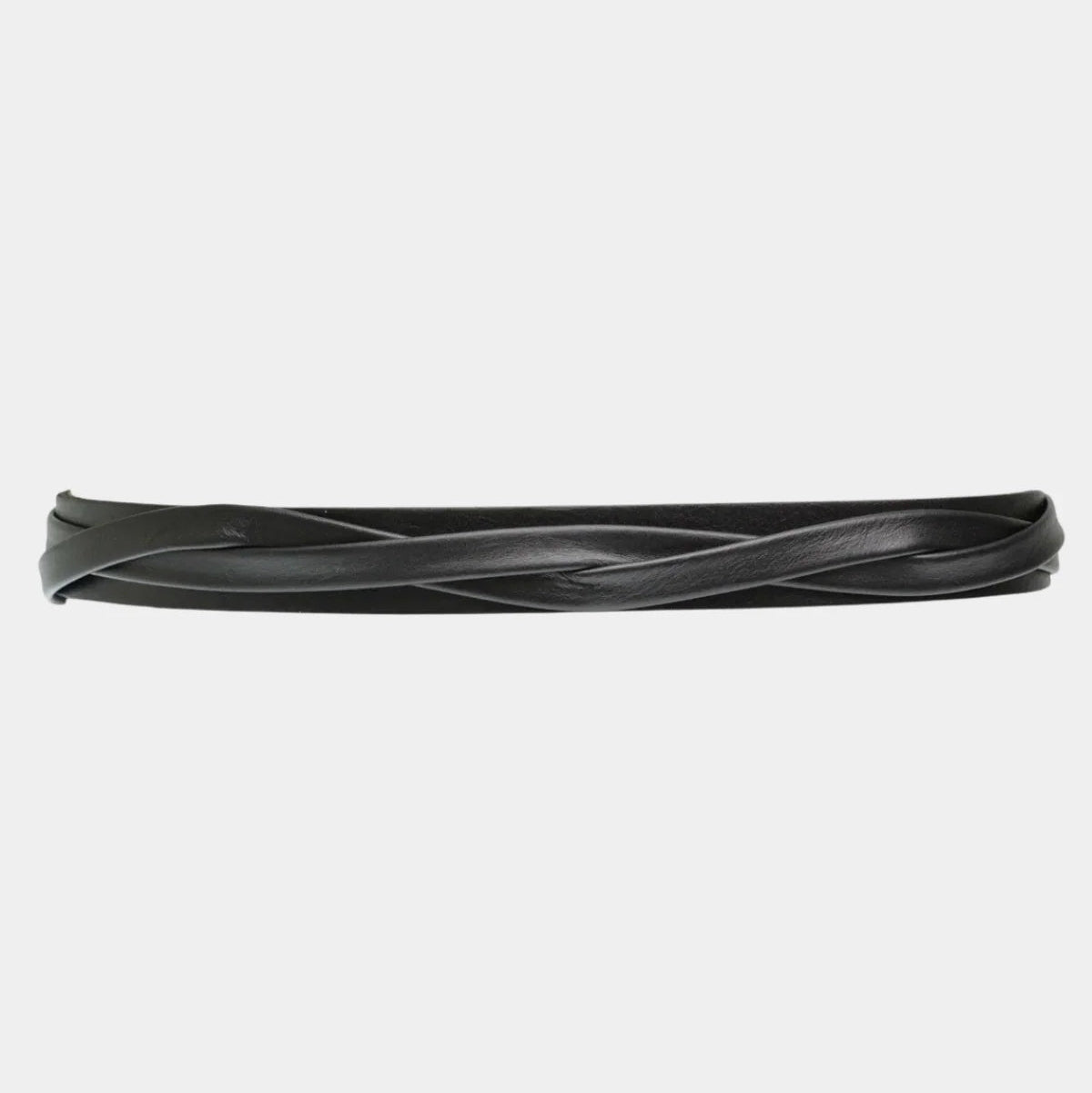 The Black Skinny Wrap Leather Belt by ADA Collection