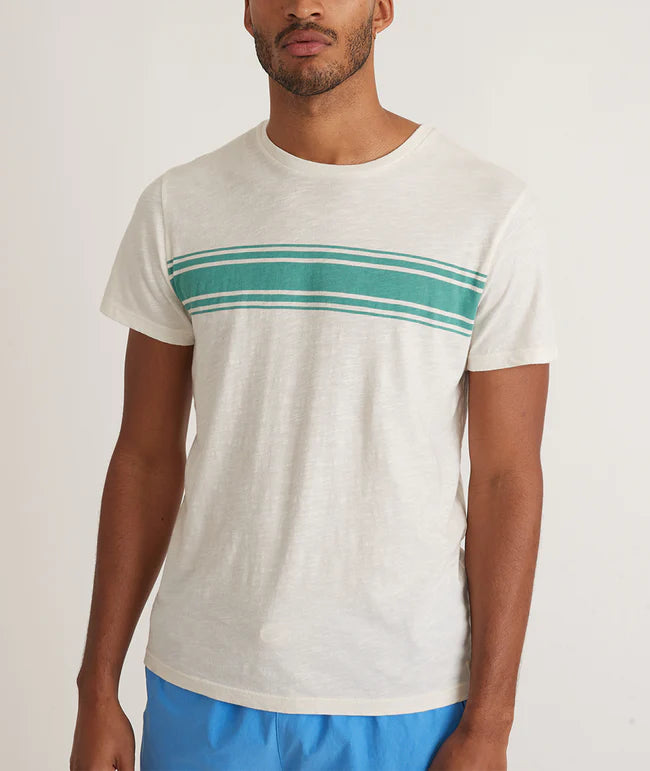 Marine Layer Men's Slub Tee - White Chest Stripe