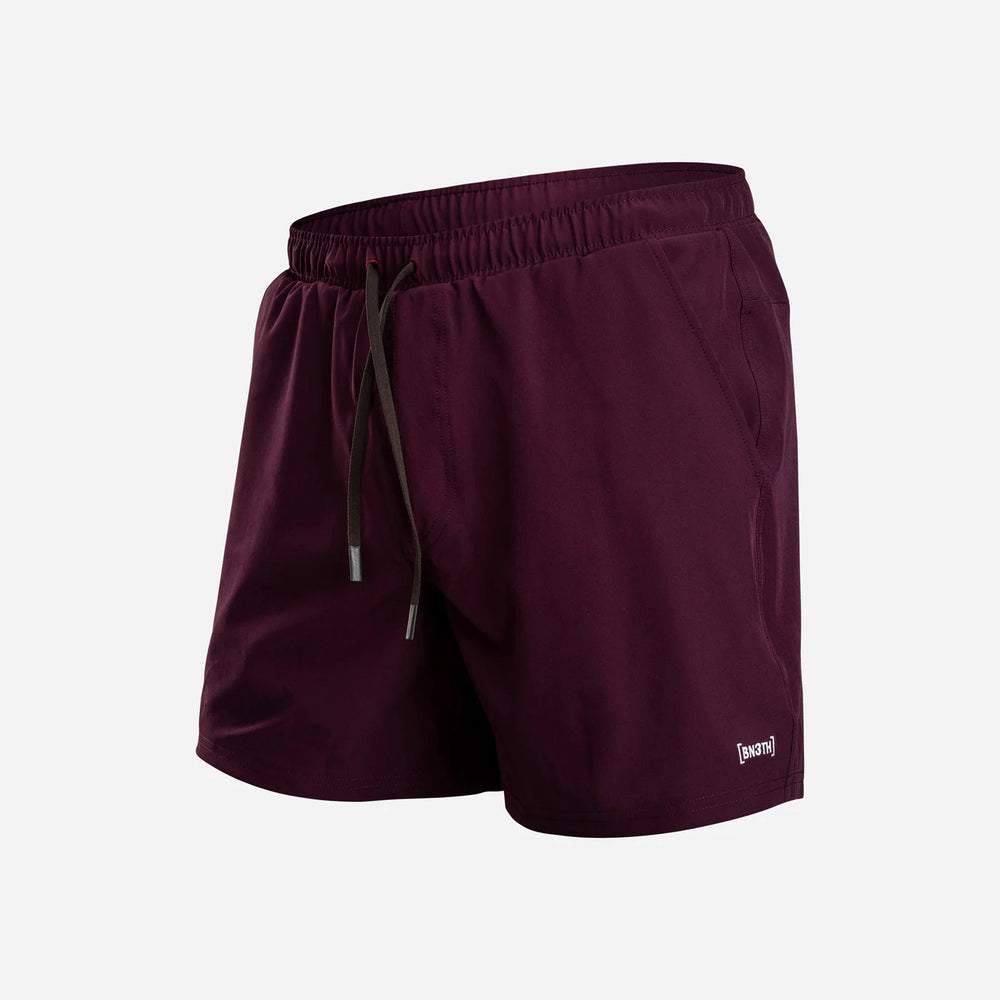 The 5" Agua Volley men's swim short in the color Cabernet by BN3TH