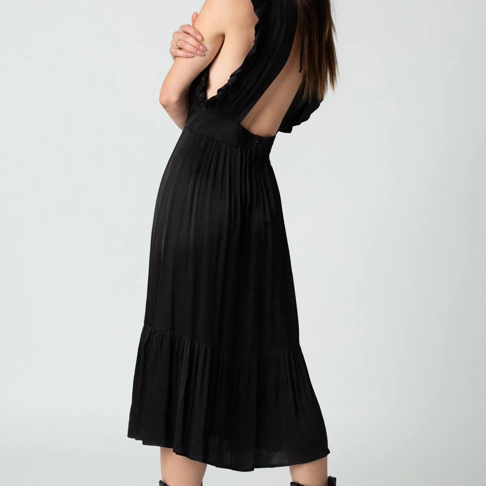 
                      
                        Back view of Stillwater's The Jessie Midi Dress in the color Black
                      
                    