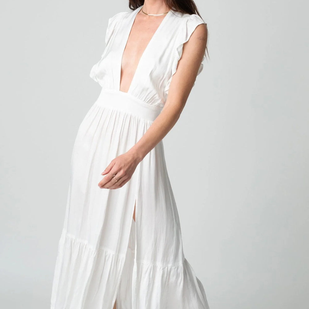 Stillwater's The Jessie Midi Dress in the color Ivory