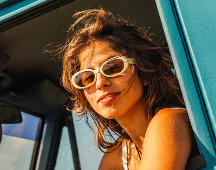 Enjoy the cool retro style of the Bianca Ventana Unisex Sunglasses at Harbour Thread boutique in Burlington, VT. 